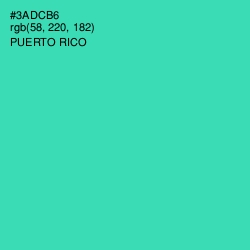 #3ADCB6 - Puerto Rico Color Image